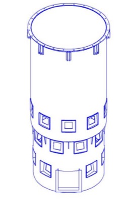 Vessel drawing from the reconstruction proposal